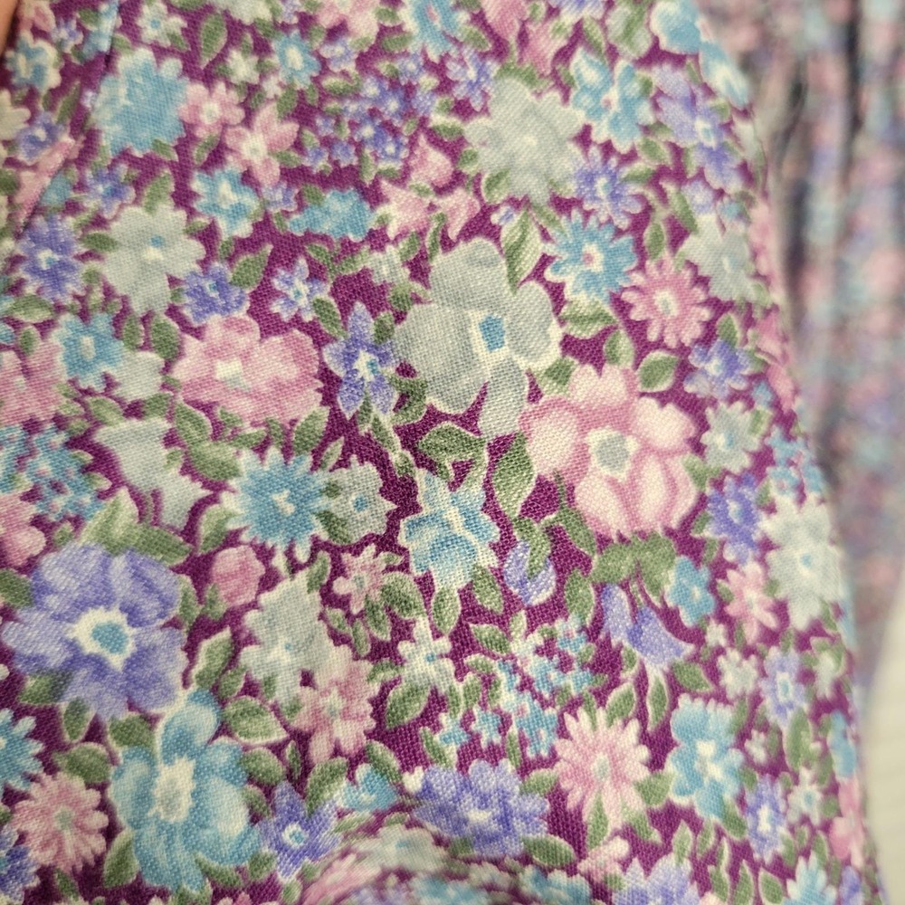 Vintage 70s Gunne Sax Prairie Midi Dress XS Cottagecore Romantic Long Sleeve - Picture 10 of 11